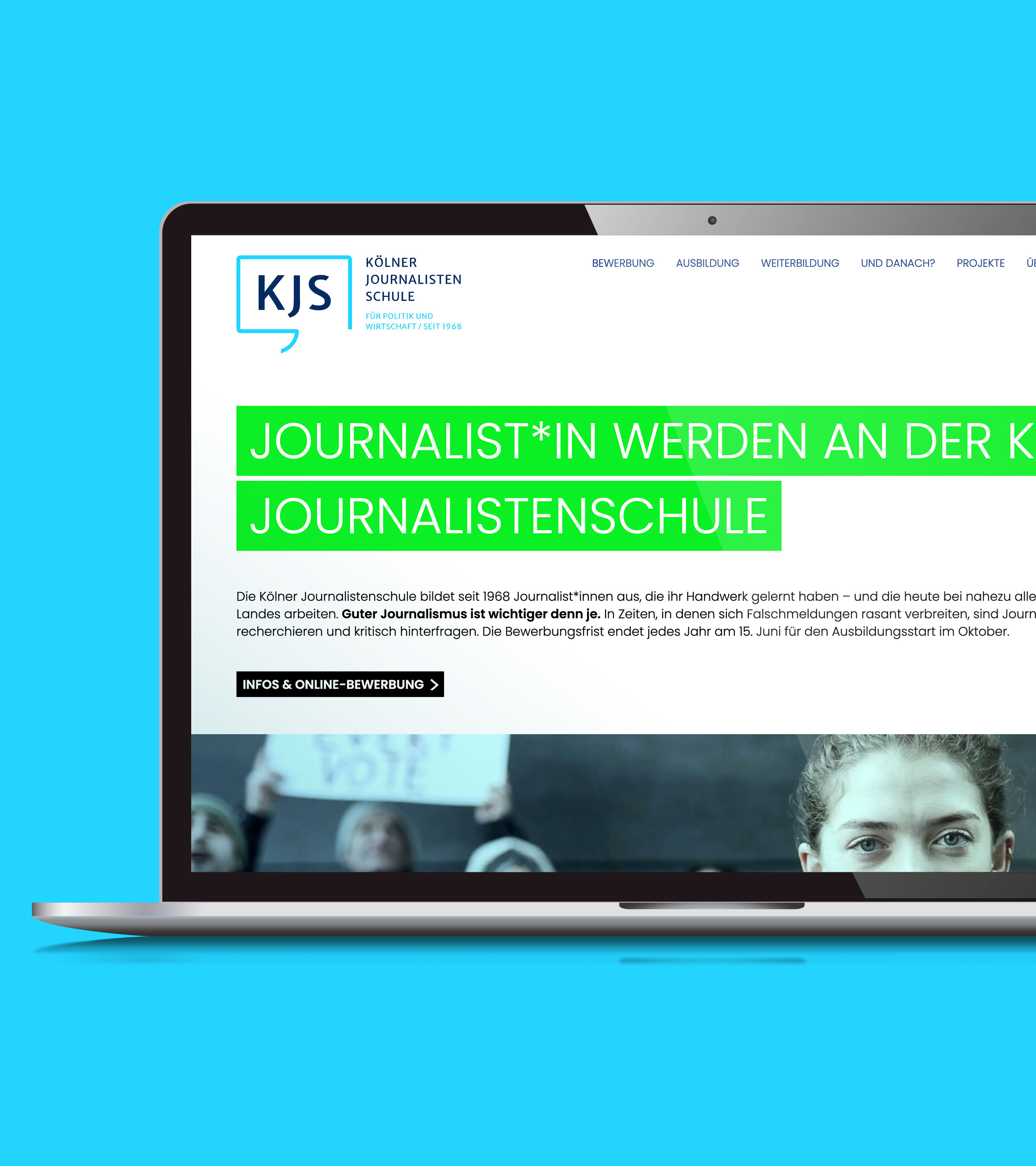 Website Kölner Journalisten Schule (KJS)